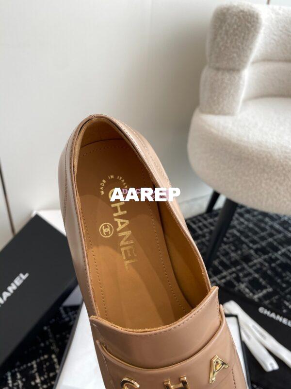 Replica Chanel 2024 Letter Logo Moccasins Calfskin G45123 20