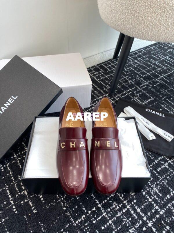 Replica Chanel 2024 Letter Logo Moccasins Calfskin G45123 22