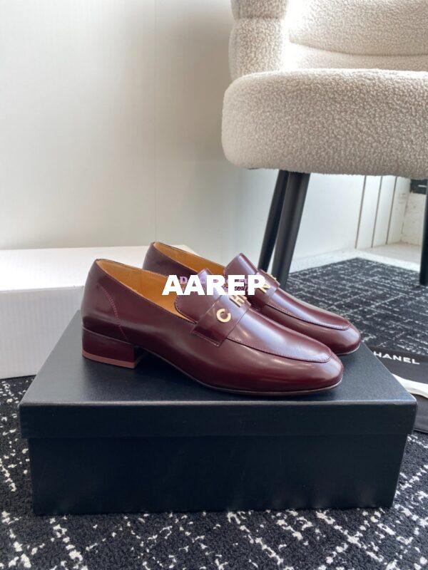 Replica Chanel 2024 Letter Logo Moccasins Calfskin G45123 23