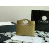 Replica Chanel 31 Mini Shopping Bag Shiny Crumpled Calfskin & Gold-Tone Metal AS4133 Dark Brown