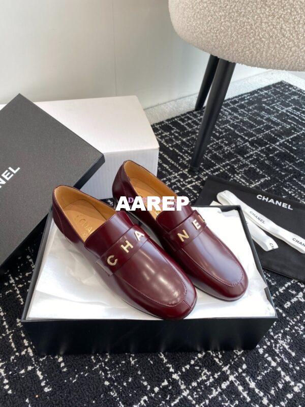 Replica Chanel 2024 Letter Logo Moccasins Calfskin G45123 24