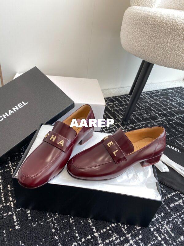Replica Chanel 2024 Letter Logo Moccasins Calfskin G45123 27