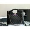 Replica Chanel 31 Mini Shopping Bag Shiny Crumpled Calfskin & Gold-Tone Metal AS4133 Matcha