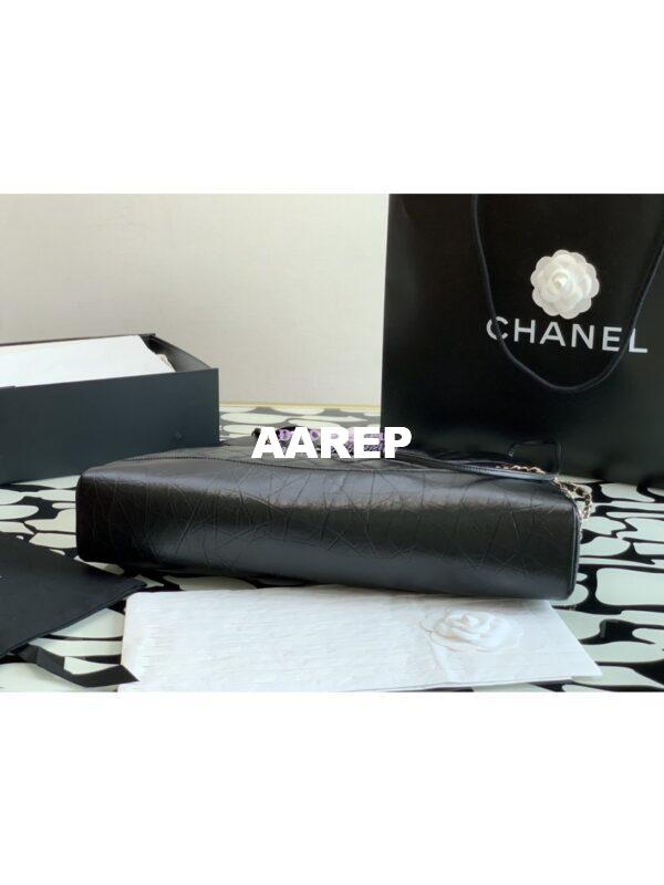 Replica Chanel 31 Large Shopping Bag Shiny Crumpled Calfskin & Gold-Tone Metal AS1010 Black 11