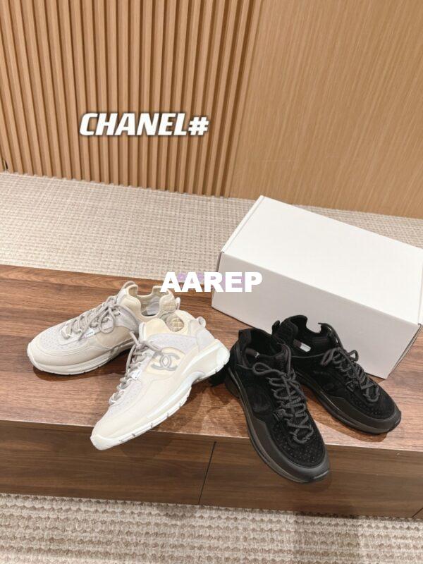 Replica Chanel Suede Calfskin and Mesh Sneaker G40193 3