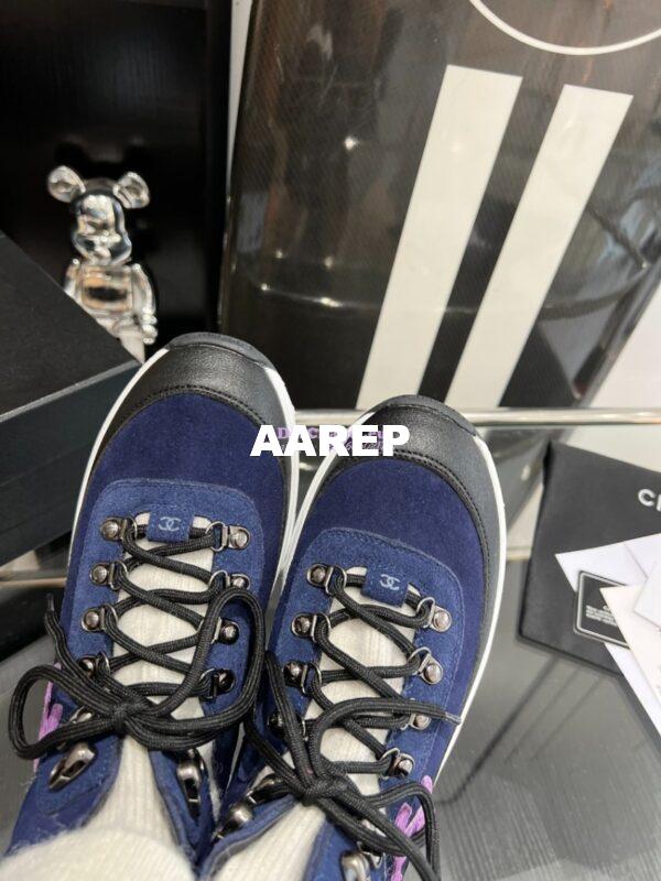 Replica Chanel Suede Calfskin & Knit Trainers G45204 10