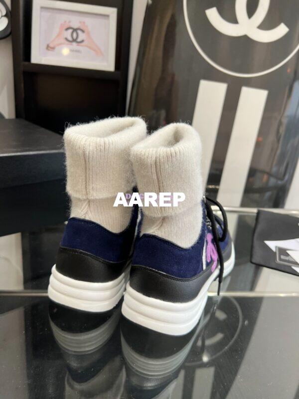 Replica Chanel Suede Calfskin & Knit Trainers G45204 11