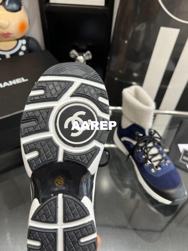 Replica Chanel Suede Calfskin & Knit Trainers G45204 12
