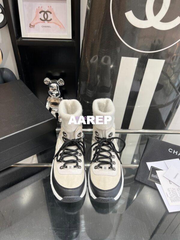 Replica Chanel Suede Calfskin & Knit Trainers G45204 14