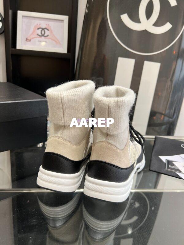 Replica Chanel Suede Calfskin & Knit Trainers G45204 18