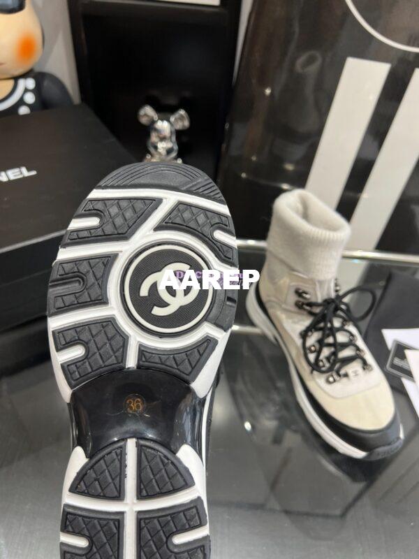 Replica Chanel Suede Calfskin & Knit Trainers G45204 19