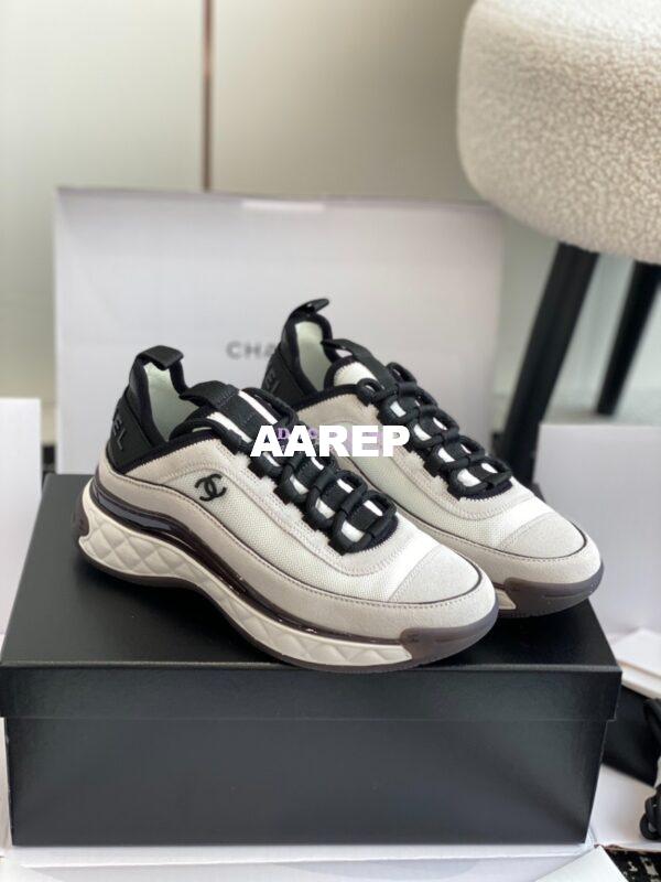 Replica Chanel Mesh Fabric and Suede Calfskin Low Top Sneaker G39982