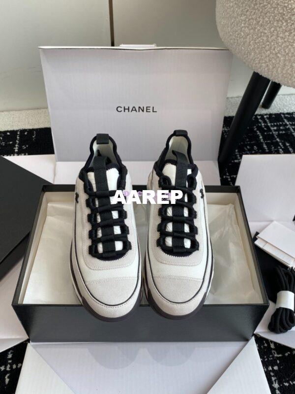 Replica Chanel Mesh Fabric and Suede Calfskin Low Top Sneaker G39982 2