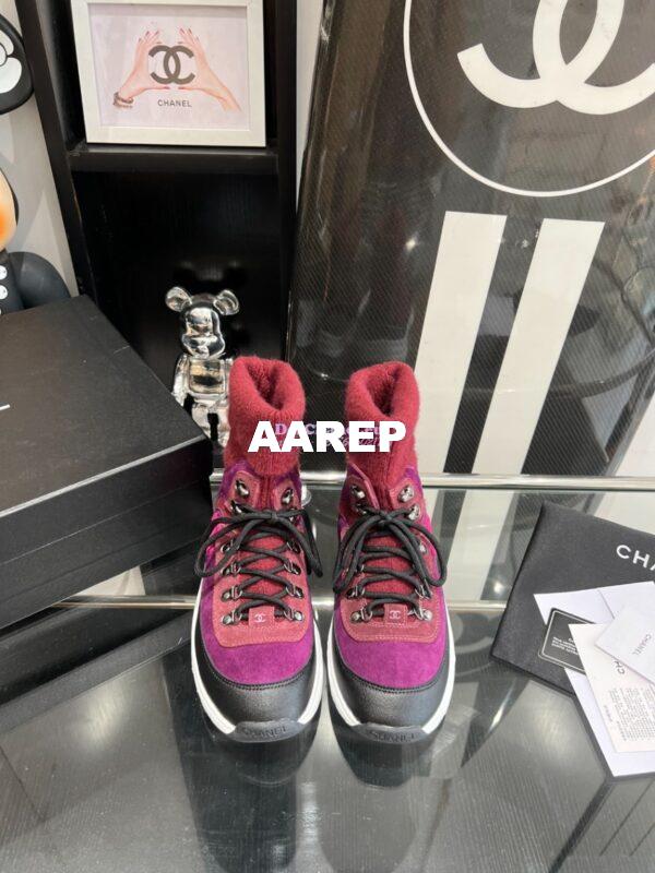 Replica Chanel Suede Calfskin & Knit Trainers G45204 21