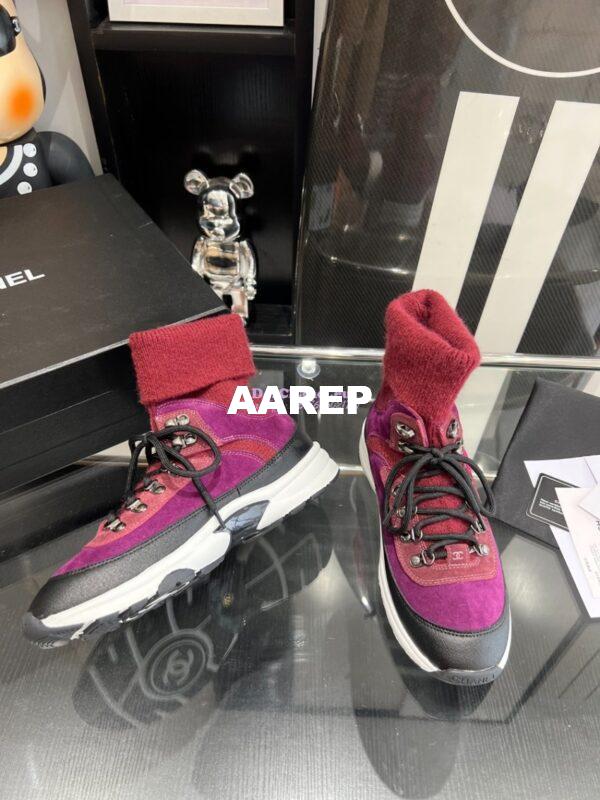 Replica Chanel Suede Calfskin & Knit Trainers G45204 22