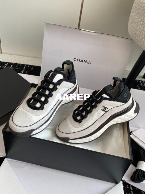 Replica Chanel Mesh Fabric and Suede Calfskin Low Top Sneaker G39982 4