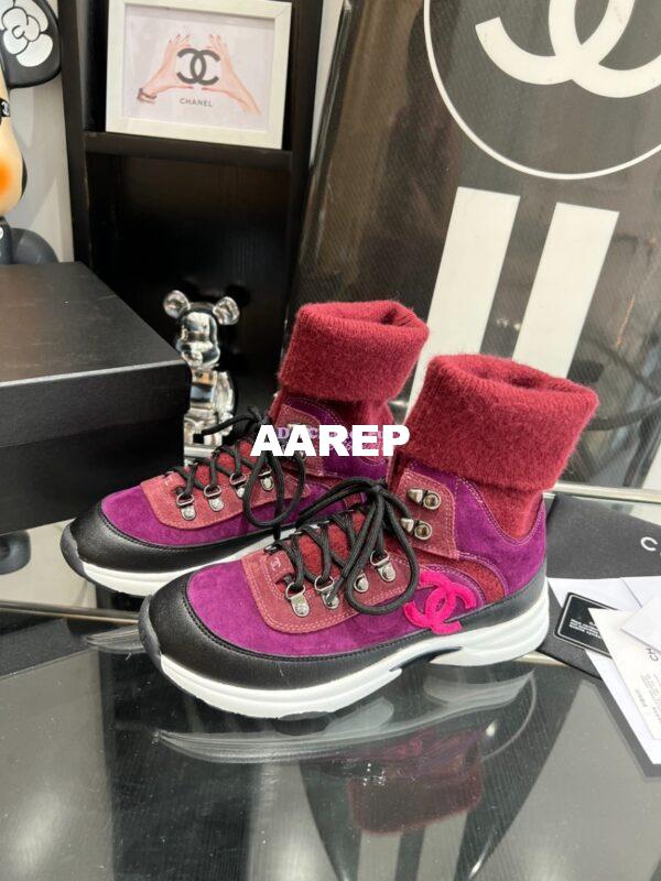 Replica Chanel Suede Calfskin & Knit Trainers G45204 23