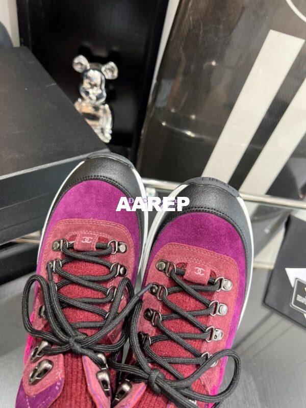 Replica Chanel Suede Calfskin & Knit Trainers G45204 25