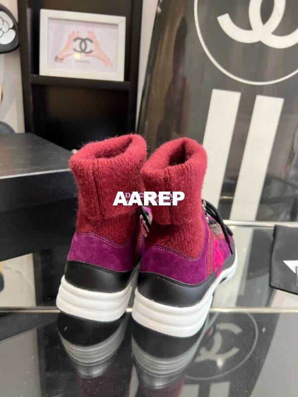 Replica Chanel Suede Calfskin & Knit Trainers G45204 26