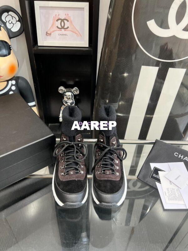 Replica Chanel Suede Calfskin & Knit Trainers G45204 27