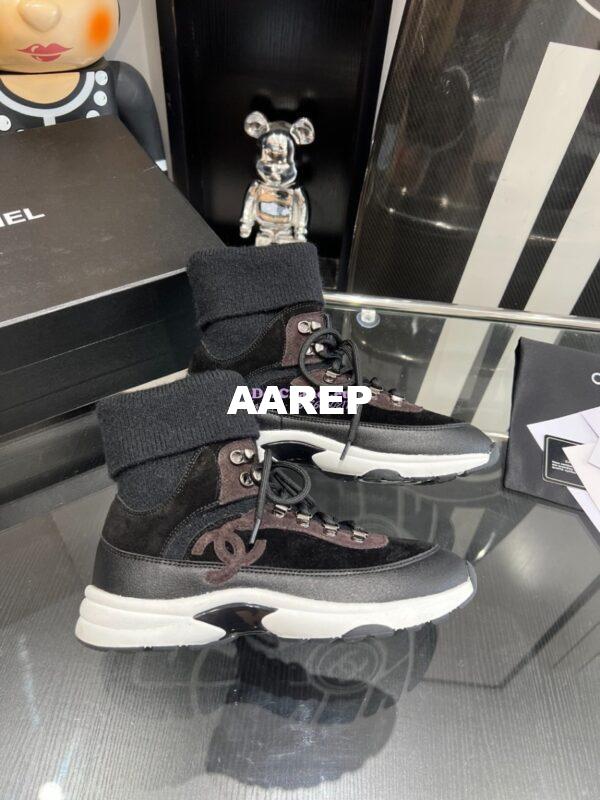 Replica Chanel Suede Calfskin & Knit Trainers G45204 30
