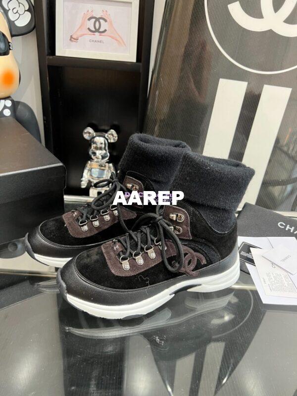 Replica Chanel Suede Calfskin & Knit Trainers G45204 33