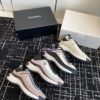 Replica Chanel Suede Calfskin & Knit Trainers G45204