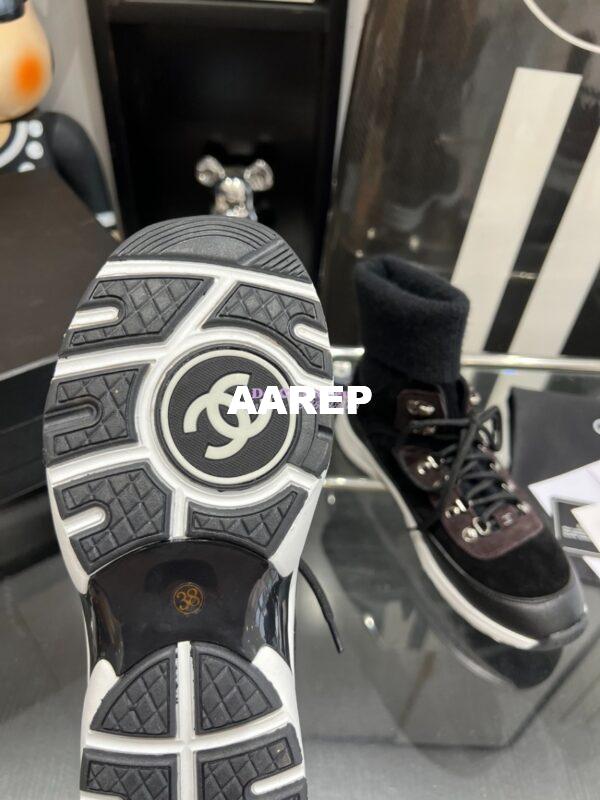Replica Chanel Suede Calfskin & Knit Trainers G45204 34