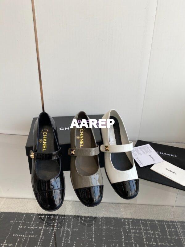 Replica Chanel Mary Jane Patent Calfskin Shoes G45280 5