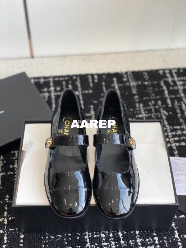 Replica Chanel Mary Jane Patent Calfskin Shoes G45280 7