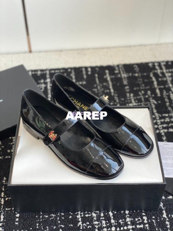 Replica Chanel Mary Jane Patent Calfskin Shoes G45280 8