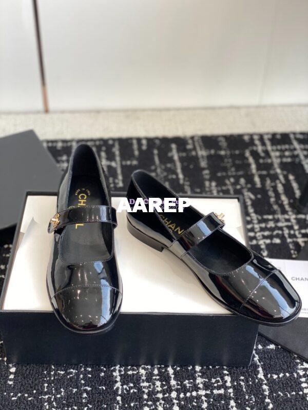 Replica Chanel Mary Jane Patent Calfskin Shoes G45280 9