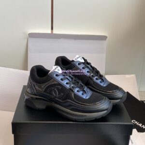 Replica Chanel Limited Edition Trainer Cotton, Patent Calfskin & Calfskin G38299 Navy Black