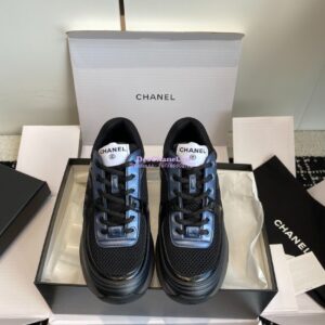 Replica Chanel Limited Edition Trainer Cotton, Patent Calfskin & Calfskin G38299 Navy Black 2