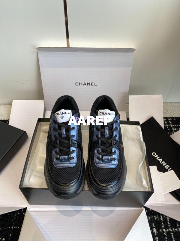 Replica Chanel Limited Edition Trainer Cotton, Patent Calfskin & Calfskin G38299 Navy Black 4