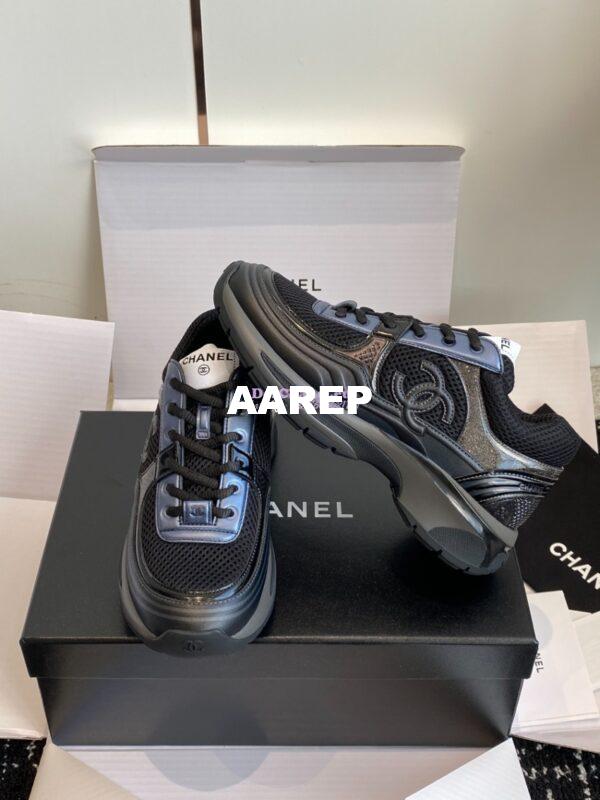 Replica Chanel Limited Edition Trainer Cotton, Patent Calfskin & Calfskin G38299 Navy Black 5