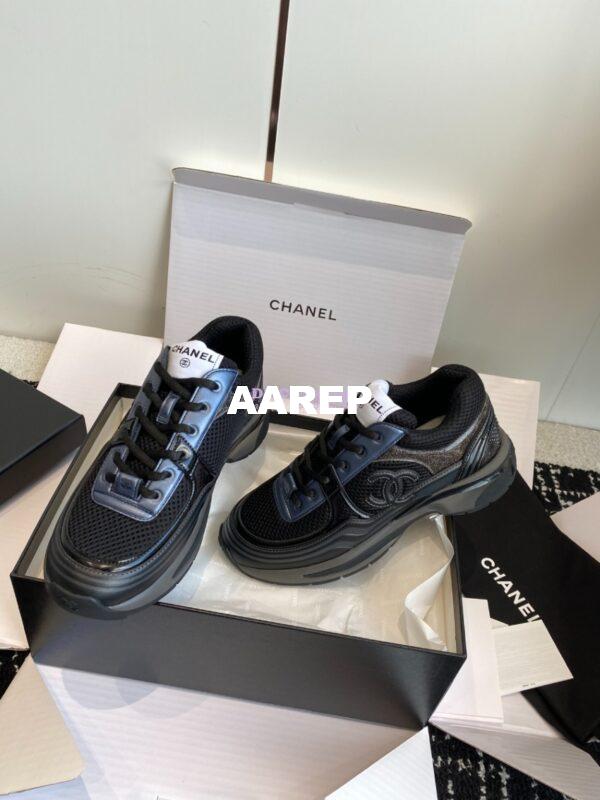 Replica Chanel Limited Edition Trainer Cotton, Patent Calfskin & Calfskin G38299 Navy Black 9