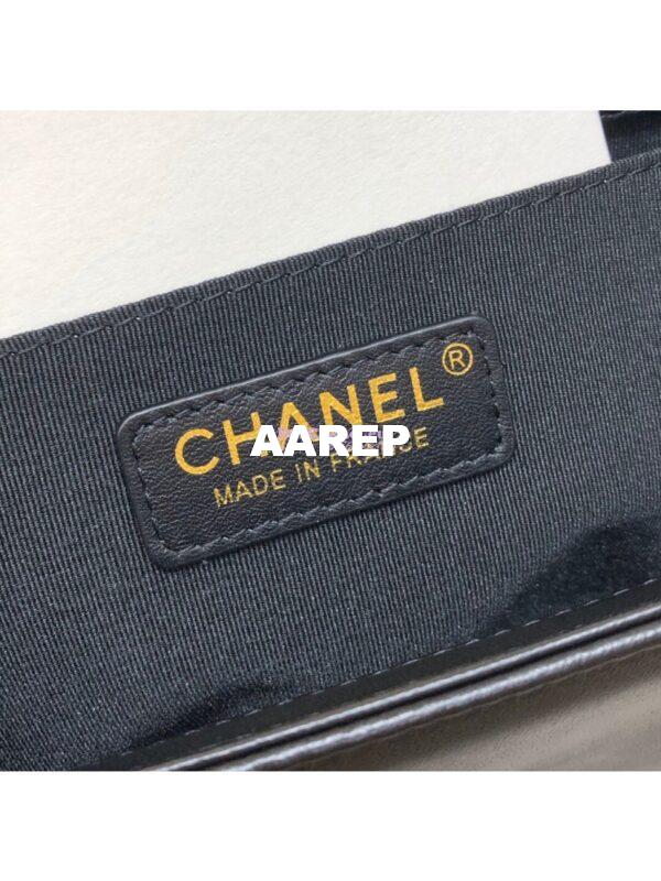 Replica Chanel Le boy Lambskin Black Bag with Aged Ruthenium Hardware 8