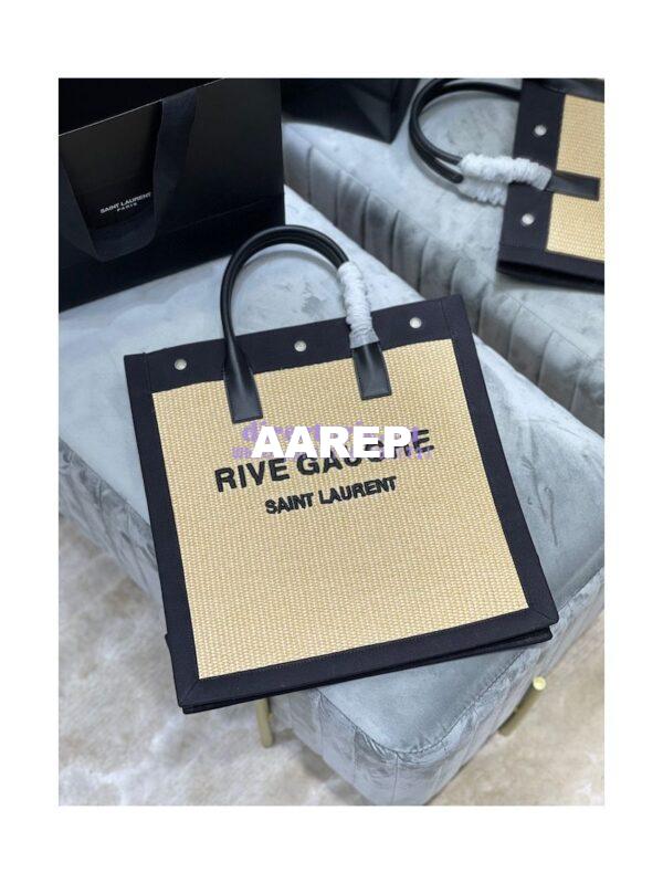 Replica YSL Saint Laurent Rive Gauche N/s Shopping Bag In Felt And Leather 631682 Beige 2