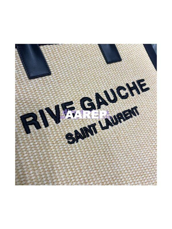 Replica YSL Saint Laurent Rive Gauche N/s Shopping Bag In Felt And Leather 631682 Beige 3