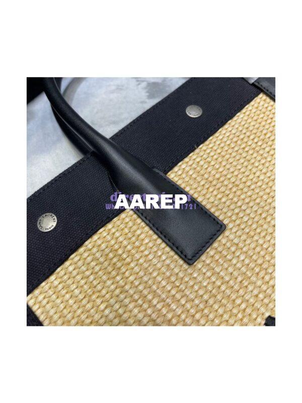 Replica YSL Saint Laurent Rive Gauche N/s Shopping Bag In Felt And Leather 631682 Beige 4