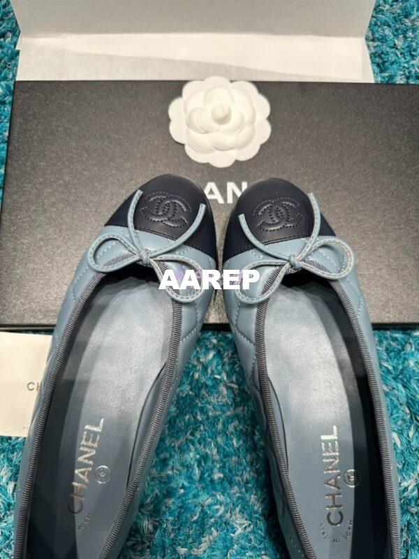 Replica Chanel Quilted Lambskin Ballerinas G02819 Blue Light Blue 5