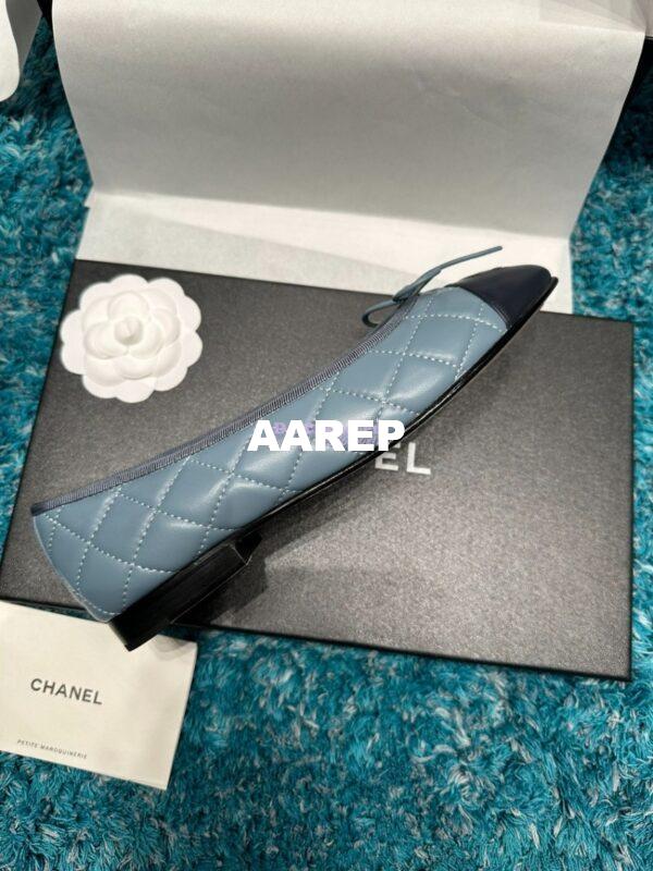 Replica Chanel Quilted Lambskin Ballerinas G02819 Blue Light Blue 6