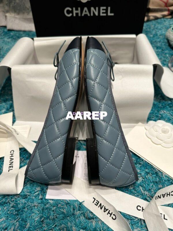 Replica Chanel Quilted Lambskin Ballerinas G02819 Blue Light Blue 7