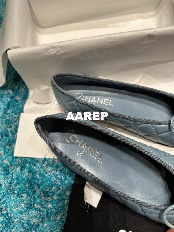Replica Chanel Quilted Lambskin Ballerinas G02819 Blue Light Blue 8
