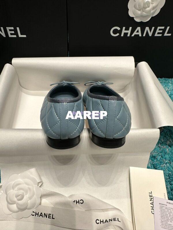 Replica Chanel Quilted Lambskin Ballerinas G02819 Blue Light Blue 10