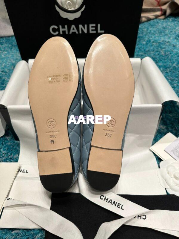 Replica Chanel Quilted Lambskin Ballerinas G02819 Blue Light Blue 11
