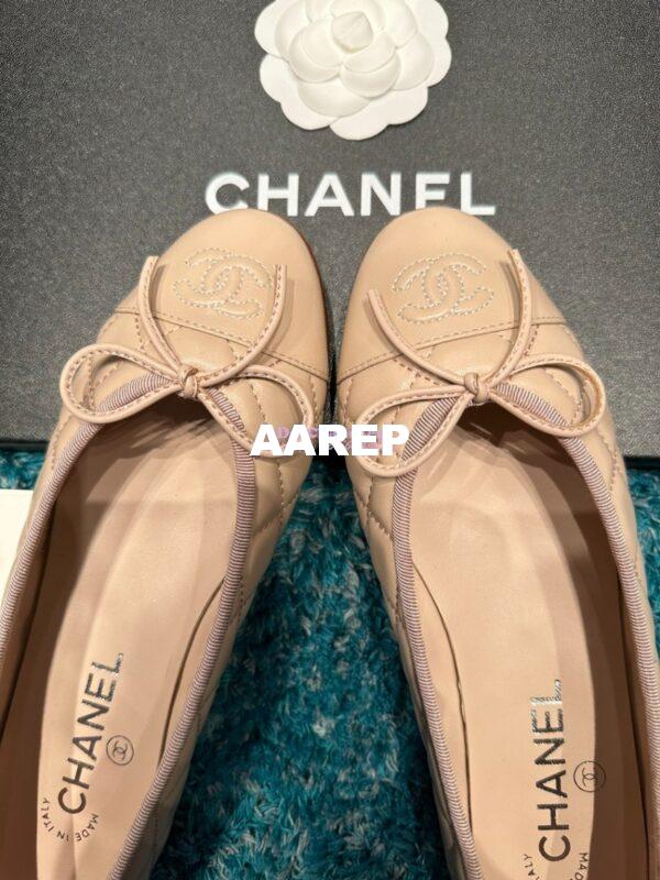 Replica Chanel Quilted Lambskin Ballerinas G02819 Blush Pink 3