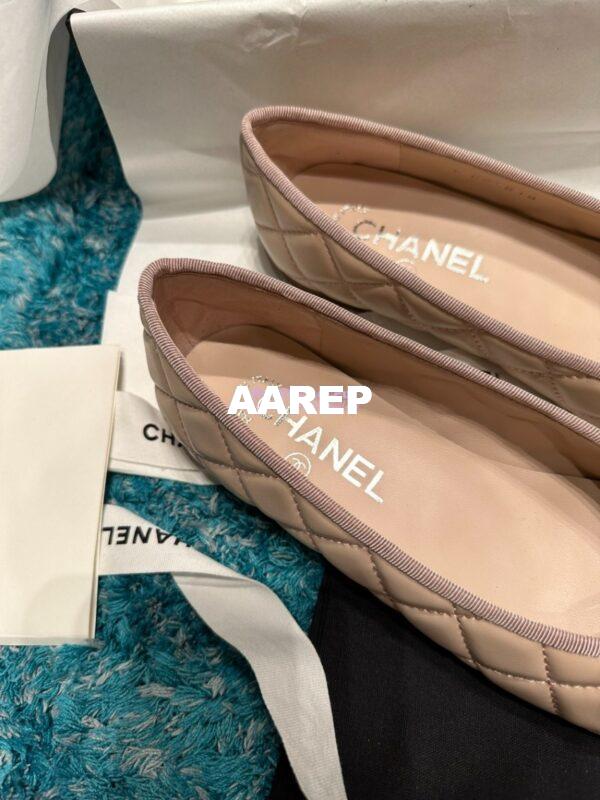 Replica Chanel Quilted Lambskin Ballerinas G02819 Blush Pink 5