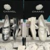 Replica Chanel 19C Mary Janes in Metallic Silver Goatskin G34328 2